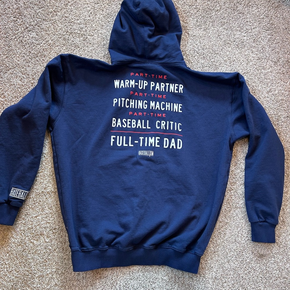 Baseballism baseball Dad Navy Blue thick and soft hoodie. Like new. XL. Cotton - Picture 4 of 17